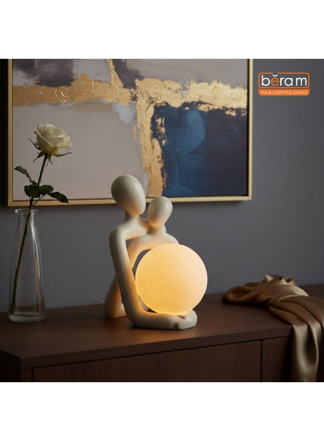 BERAM Couple Aura Lamp Romantic LED Night Light Modern Resin Couple Figurine with Warm Ambient Glow Decorative Table Lamp for Bedroom Home Décor Anniversary and Valentine’s Day Gift - Image 2